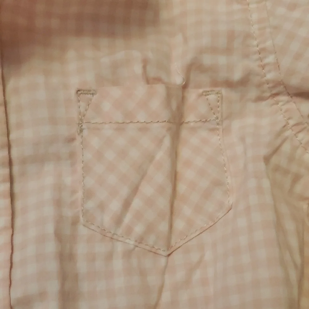 5 For 25$ Carter's Pink Checkered Baby‎ One Piece Shirt Size 18 Months